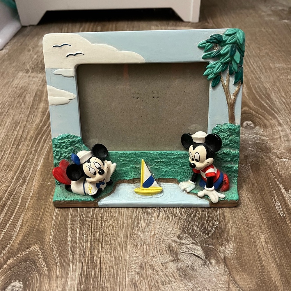 Disney Mickey and Minnie Sailboat Photo Frame